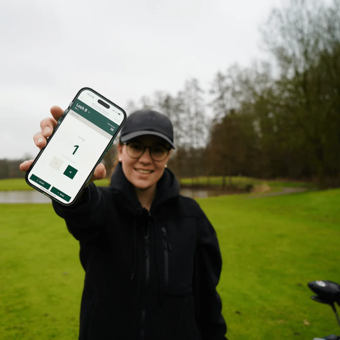 App im Golfplatzsetting